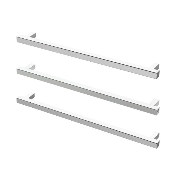 Phoenix Heated Triple Towel Rail Square 800mm