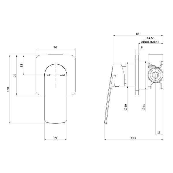 Mekko SwitchMix Shower / Wall Mixer  (Complete Kit)