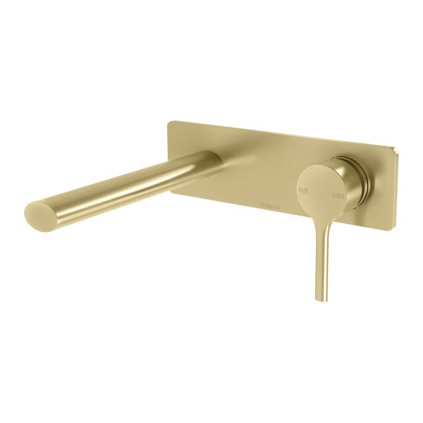 Vivid Slimline Oval SwitchMix Wall Basin / Bath Mixer Set 175mm (Complete Kit)