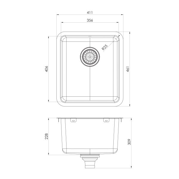 2000 Series Single Bowl Sink