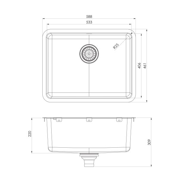2000 Series Large Single Bowl Sink