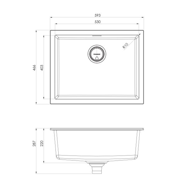 5000 Series Large Single Bowl Sink