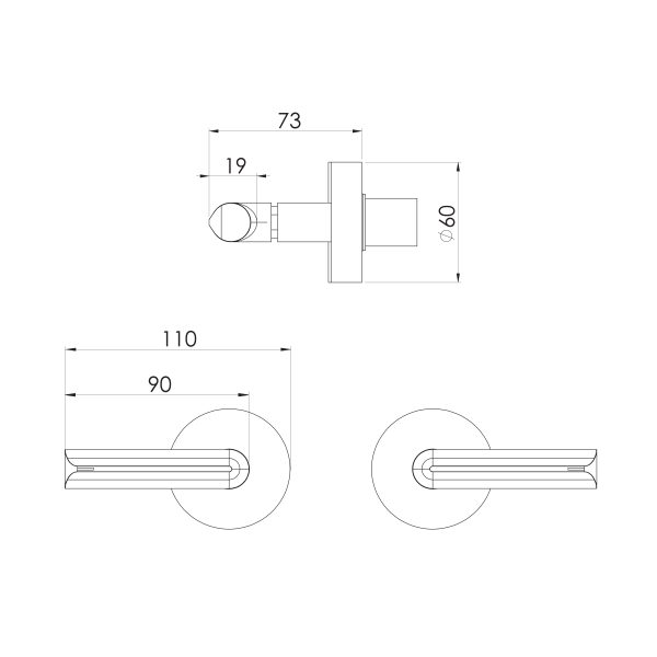 Vivid Slimline Plus Lever Wall Top Assemblies 15mm Extended Spindles - Lead Free