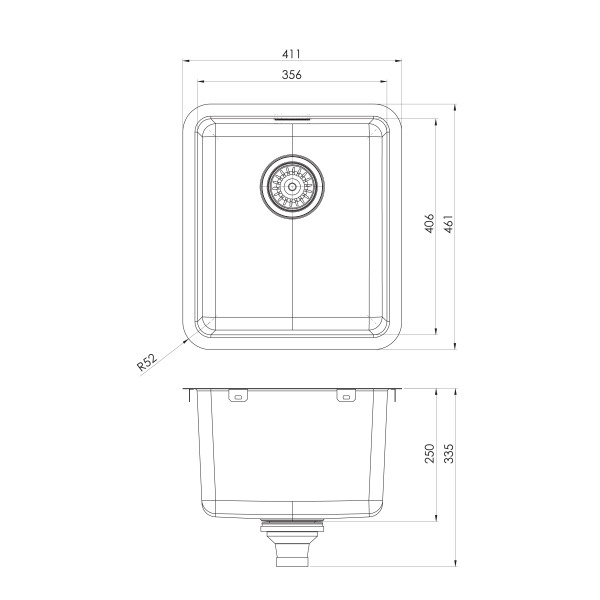 2000 Series Laundry Sink with Overflow