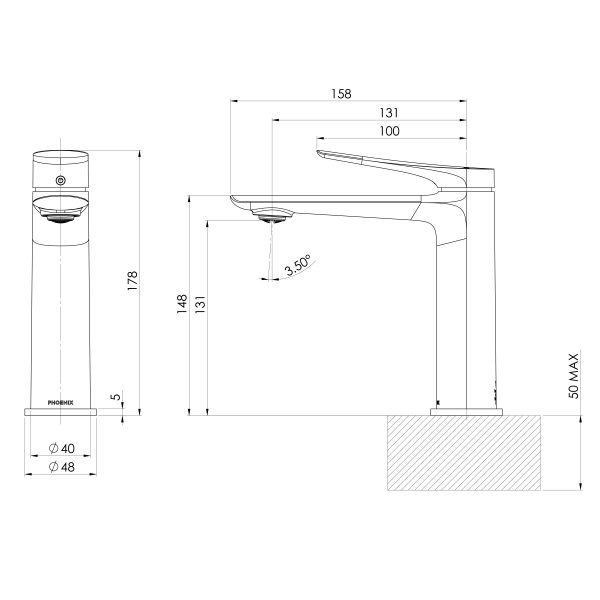 Kusabi Basin Mixer - Lead Free - Tradelink Exclusive