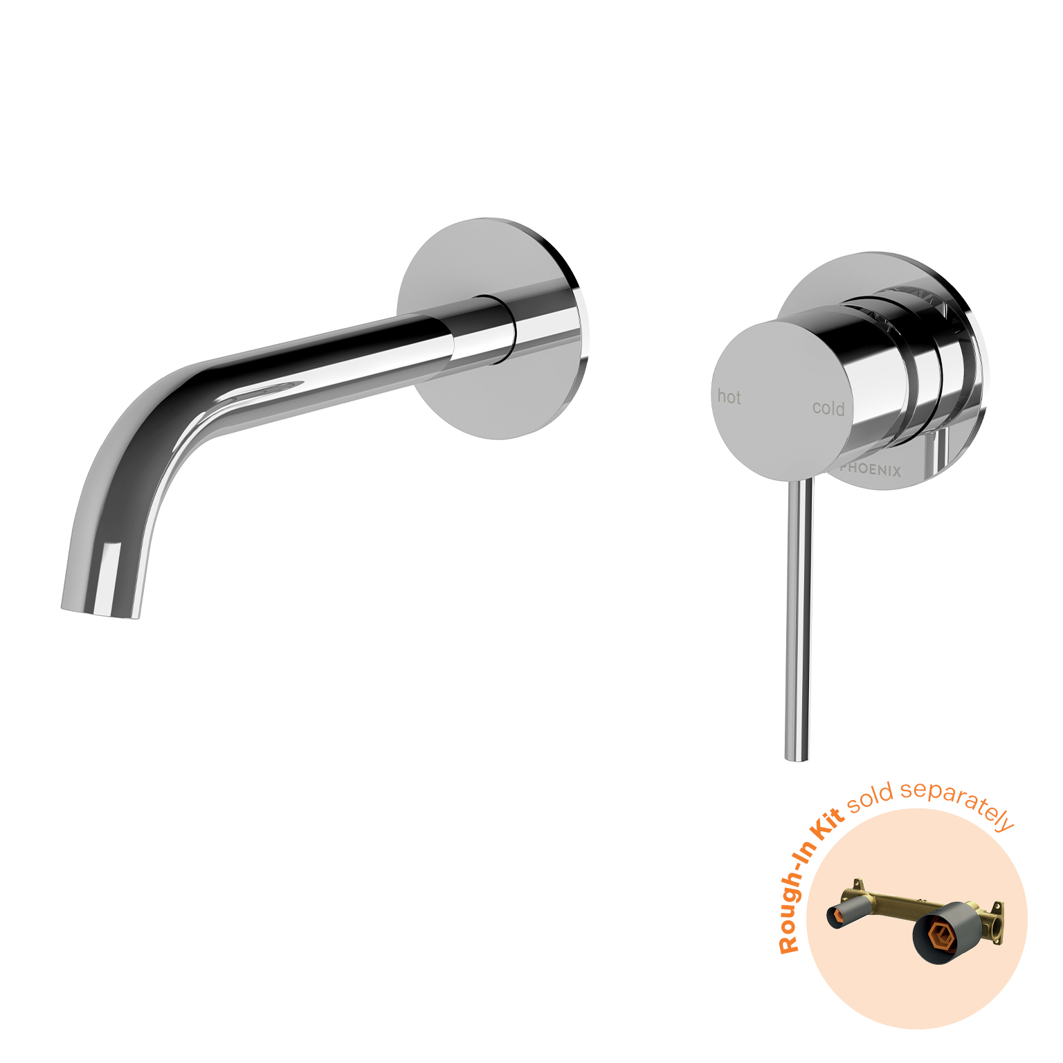 Vivid Slimline SwitchMix Wall Basin / Bath Mixer Set 60mm Vivid Slimline SwitchMix Wall Basin / Bath Mixer Set 60mm