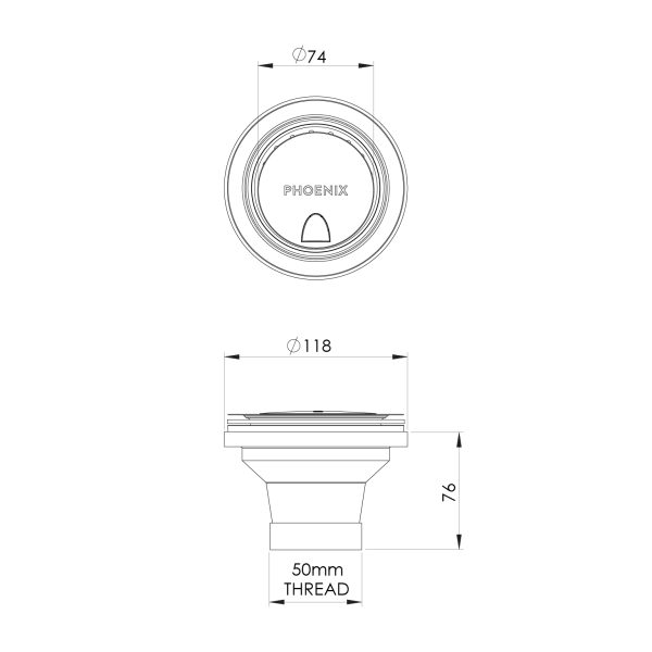 Covered Sink Basket Waste