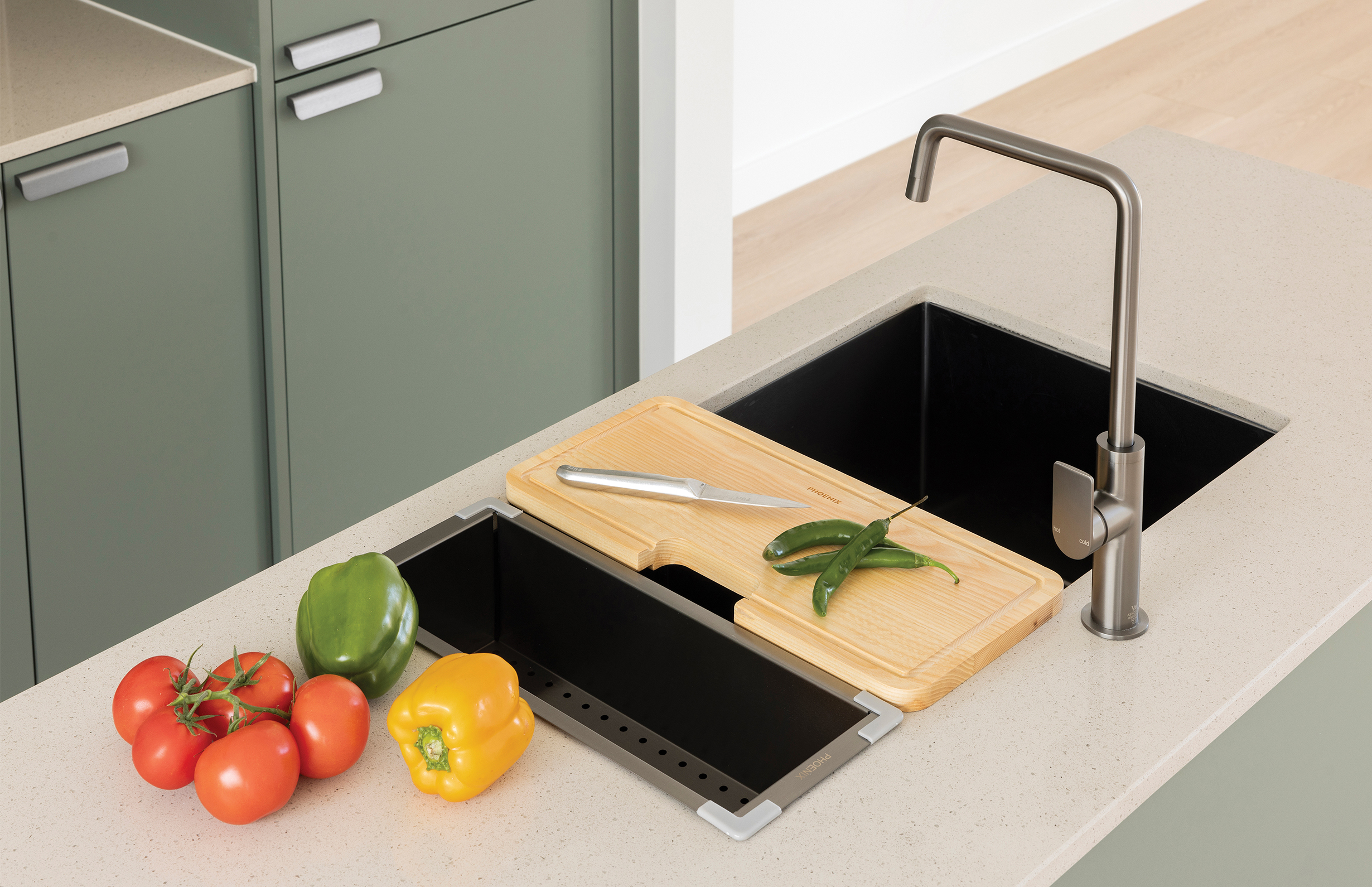 Mekko Sink Mixer 190mm Squareline - Lead Free - Phoenix Tapware