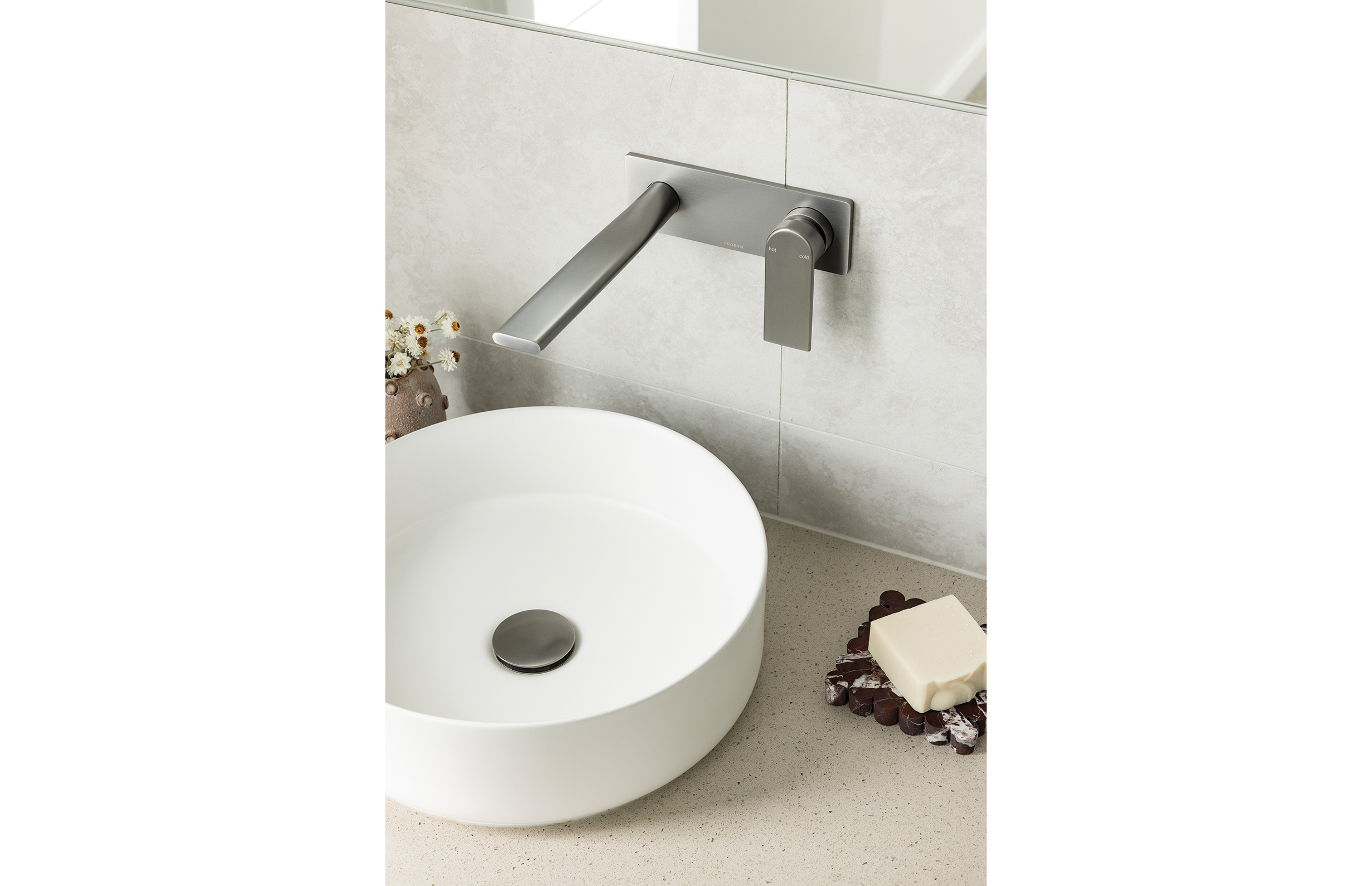 Teel SwitchMix Wall Basin / Bath Mixer Set 200mm (Fit-Off