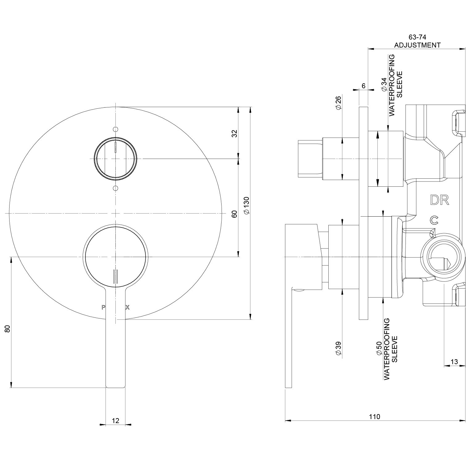 Lexi MKII SwitchMix Shower / Bath Diverter Mixer (Complete Kit)