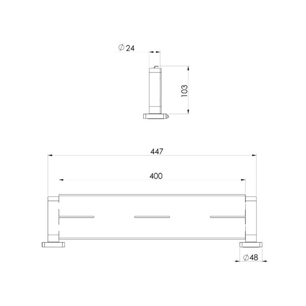 Radii SS 316 Shower Shelf Square Plate