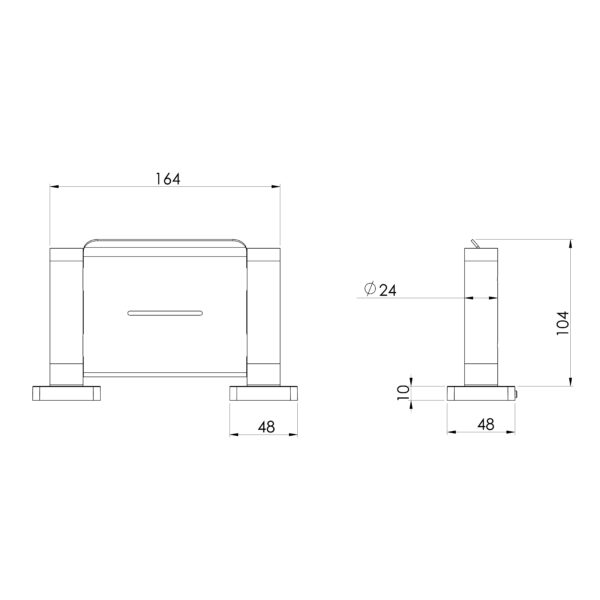 Radii SS 316 Soap Dish Square Plate